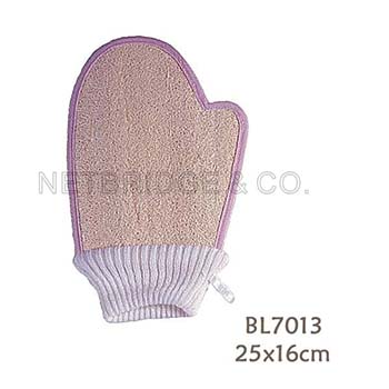 Natural Luffa Bath Mitt, Natural Loofah BL7013