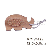 WNB4122,Rhino Shape Wood Nail Brushes