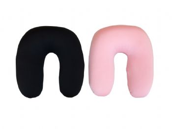 Black and Pink Lycra Travel Pillow