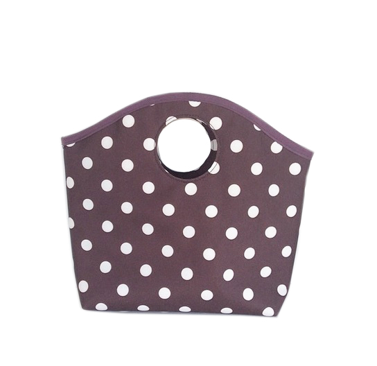 Purple White Dot Canvas Bag